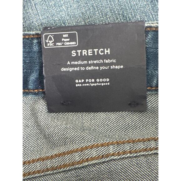 NWT GAP 1969 Mid Rise Long and Lean Jeans Medium Indigo Size 26 Short - Picture 7 of 14